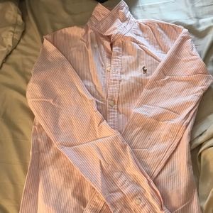 Pink/White Ralph Lauren Button-up Oxford shirt sz0